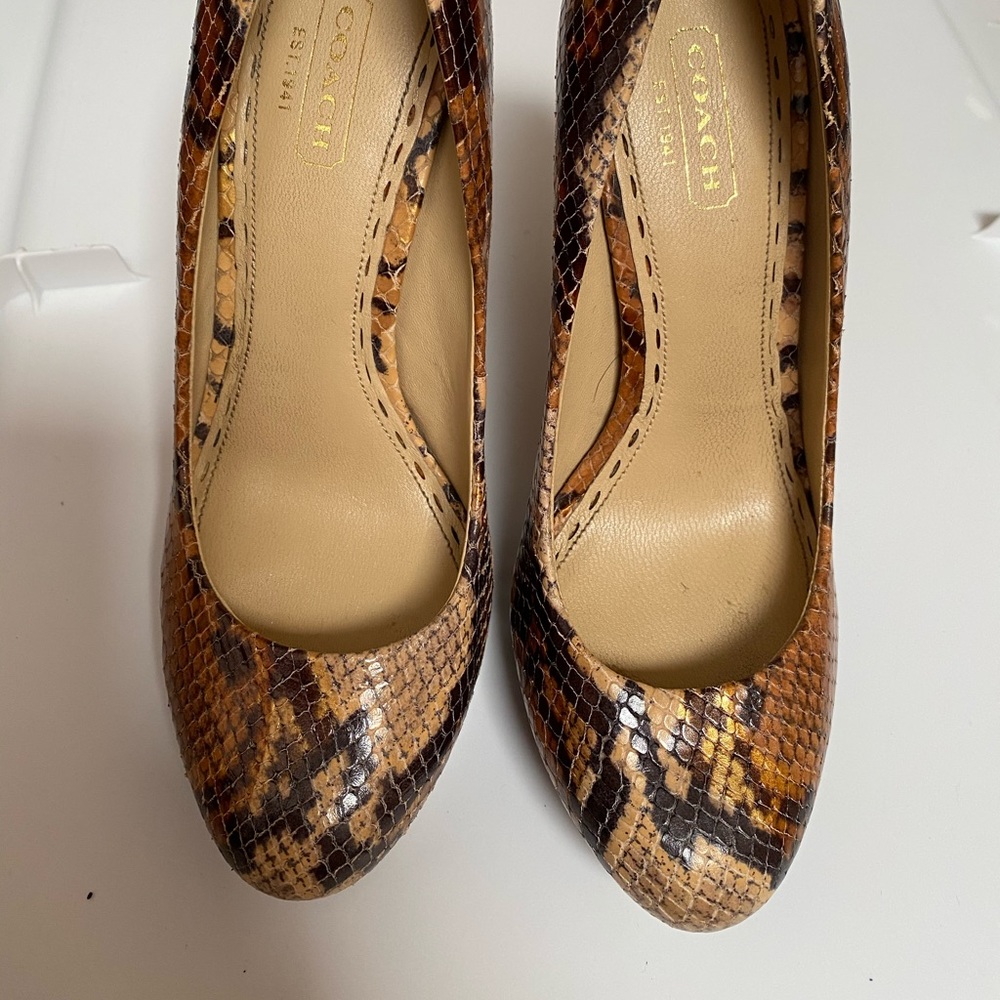 Coach Buffy Printed Python Platform Pumps - image 2